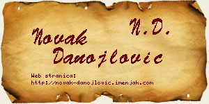 Novak Danojlović vizit kartica